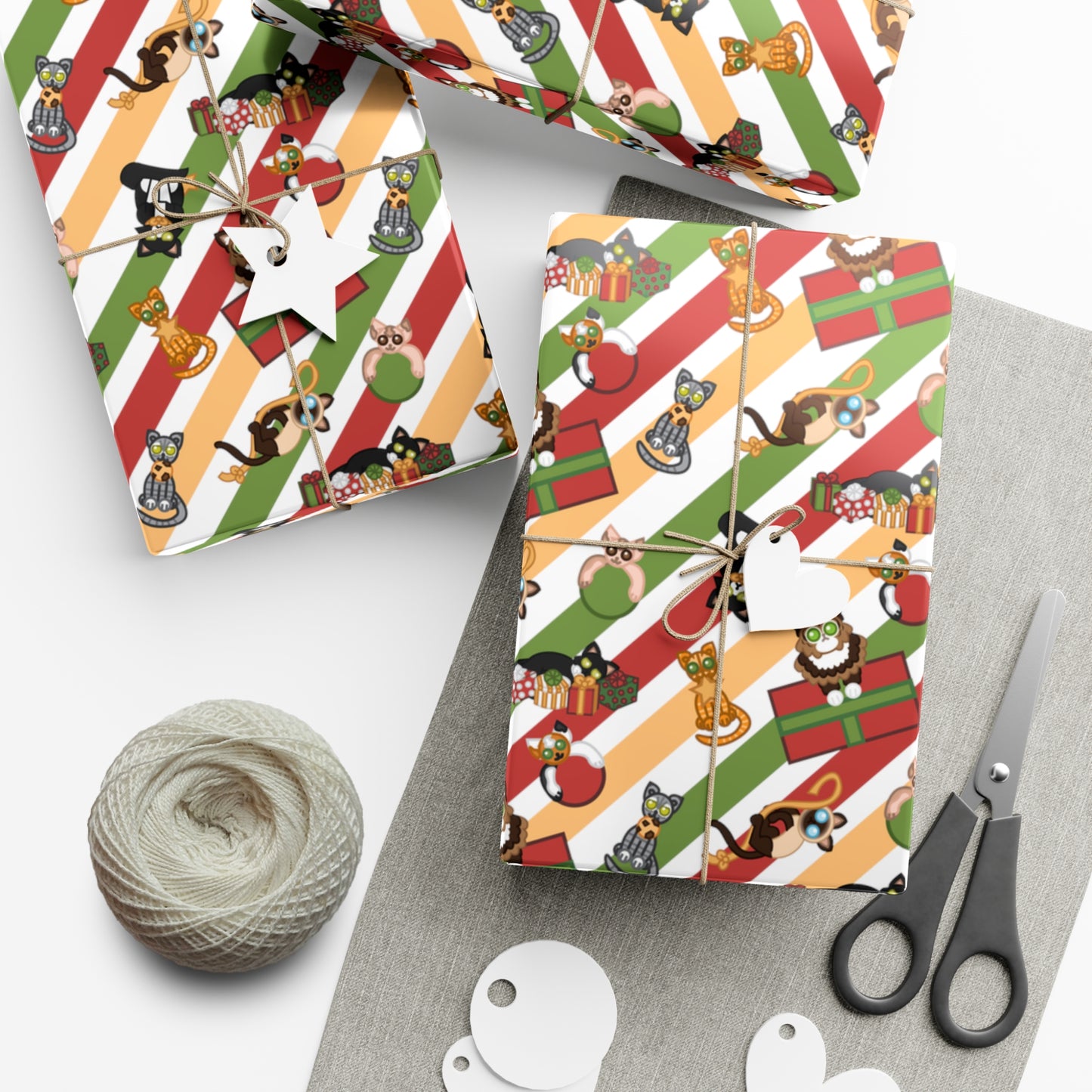 Christmas Kitties Wrapping Paper for Gifts | Silly, Xmas, Cats