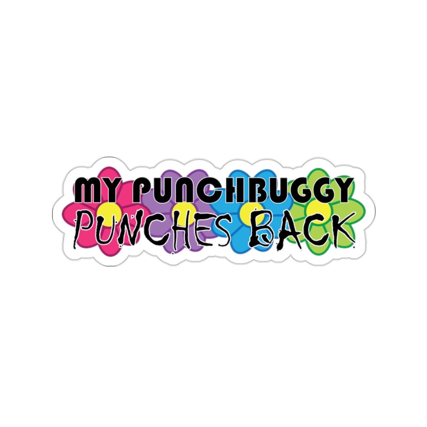 My Punchbuggy Punches Back Die-Cut Sticker | Volkswagen, Beetle, Bug, VW, Car, Funny