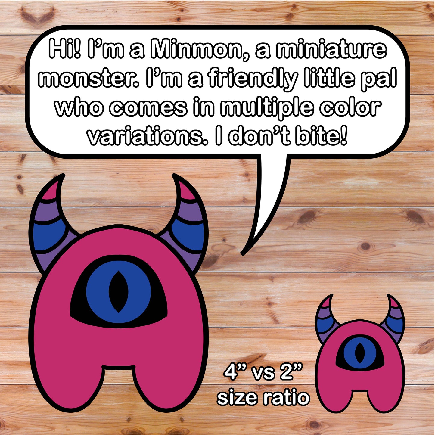 Bisexual Pride Minmon Sticker | Mini monster, LGBTQIA+, Laptop, Waterbottle