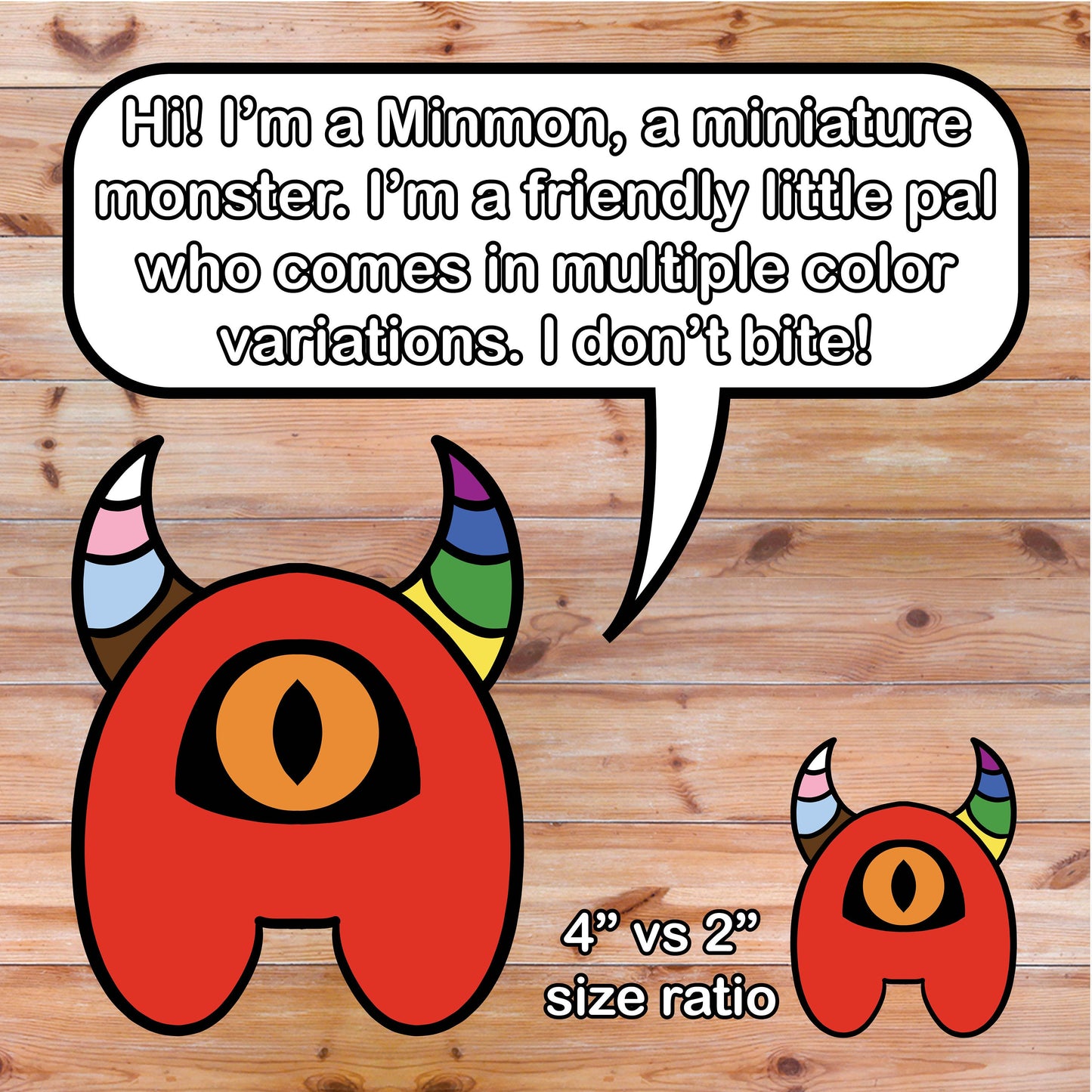 Inclusive Pride Minmon Sticker | Mini monster, LGBTQIA+, Laptop, Waterbottle